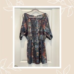 Noble U Multicolor Watercolor Print Tunic
